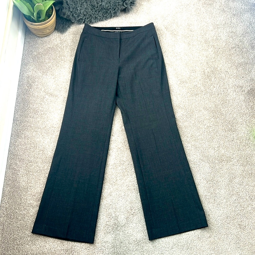 VICTORIAS SECRET Tall Trouser Size 12 “Bridget Fit” High rise Wide Leg. Gray.